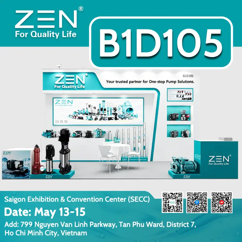 ZEN Akan Memamerkan Solusi Pompa Terpadu di SECC Vietnam (13-15 Mei)